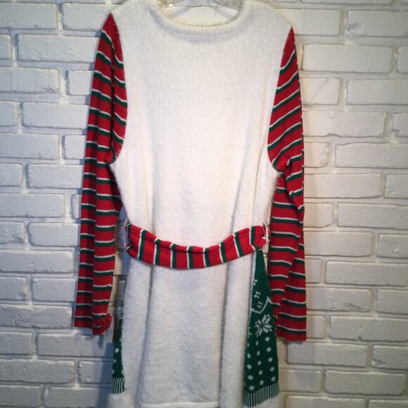 Ugly Christmas Sweater Dress Eyelash knit on top 3X - Picture 3 of 6